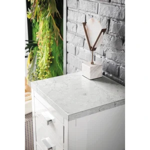 James Martin Vanities Addison 15-in x 34.4-in x 15-in Glossy White Soft Close Bathroom Wall Cabinet T726919081