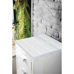 James Martin Vanities Addison 15-in x 34.4-in x 15-in Glossy White Soft Close Bathroom Wall Cabinet T726919082
