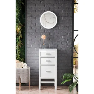 James Martin Vanities Addison 15-in x 34.4-in x 15-in Glossy White Soft Close Bathroom Wall Cabinet T726919084