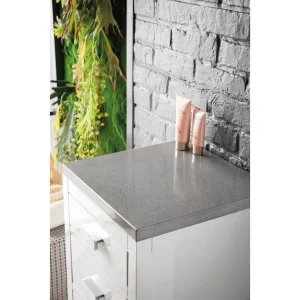 James Martin Vanities Athens 15-in x 34.4-in x 15-in Glossy White Soft Close Bathroom Wall Cabinet T726919075