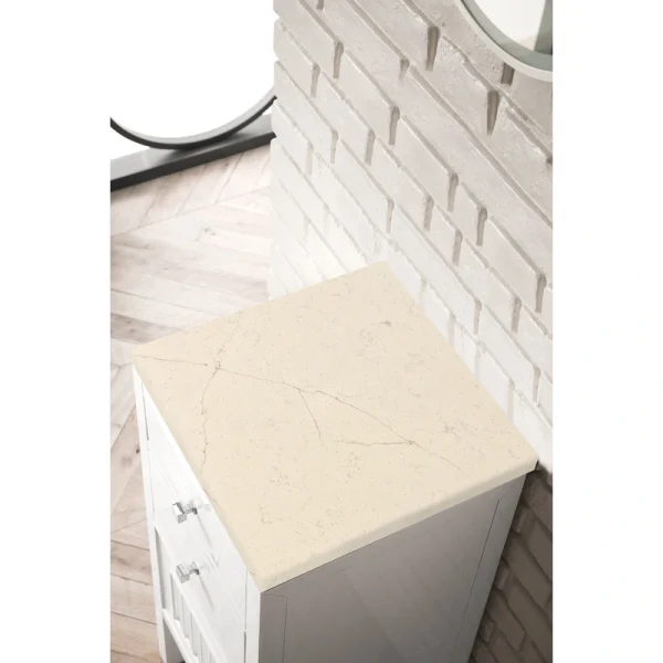 James Martin Vanities Athens 15-in x 68.03-in x 15-in Glossy White Soft Close Bathroom Wall Cabinet