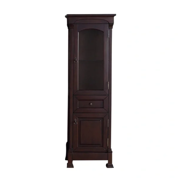 James Martin Vanities Brookfield 20.5-in x 65-in x 16.25-in Burnished Mahogany Wood Freestanding Soft Close Linen Cabinet
