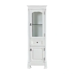 James Martin Vanities Brookfield 20.5-in x 65-in x 16.3-in Bright White Freestanding Soft Close Linen Cabinet