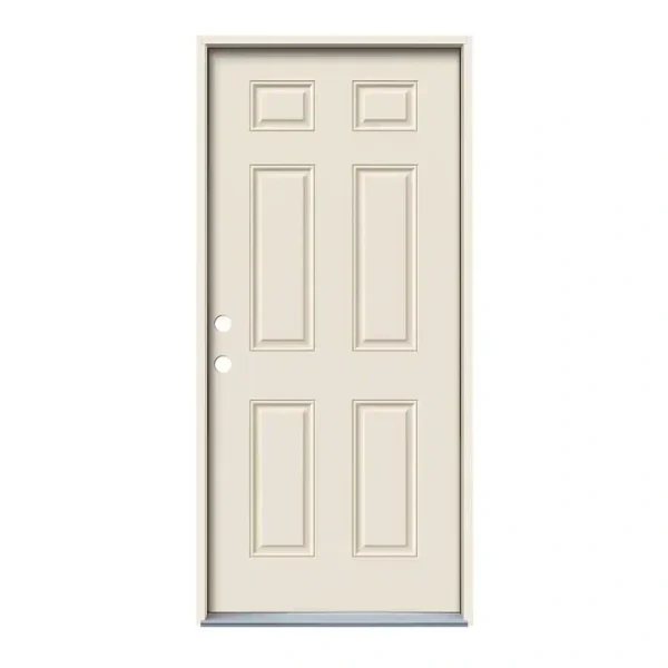 JELD-WEN 32 in. x 80 in. 6-Panel Primed Steel Prehung Right-Hand Inswing Front Door