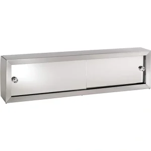Jensen Cosmetic Boxes 30.25-in x 8.75-in Surface Mount Stainless Steel Mirrored Medicine Cabinet