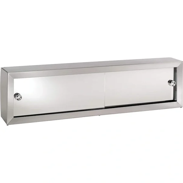 Jensen Cosmetic Boxes 48.25-in x 8.75-in Surface Mount Stainless Steel Mirrored Medicine Cabinet