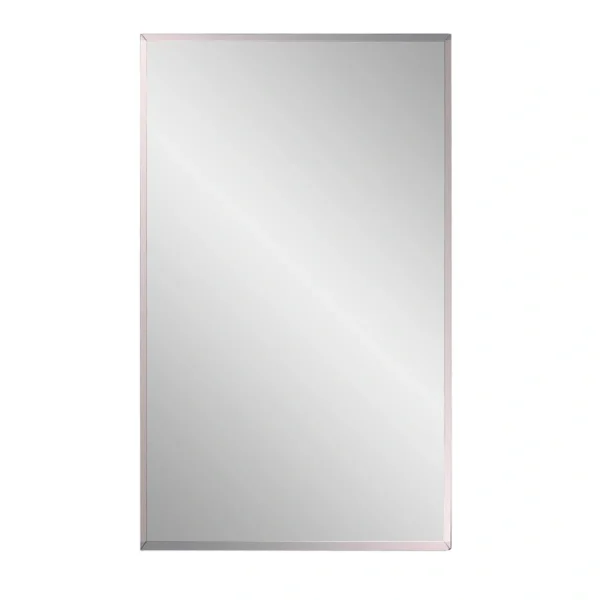 Jensen Styleline 16-in x 26-in Recessed Mount Stainless Steel Mirrored Medicine Cabinet T726919050