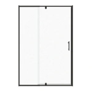 JimsMaison 60 in. W x 71 in. H Pivot Framed Shower Door in Matte Black Finish with Tempered Glass