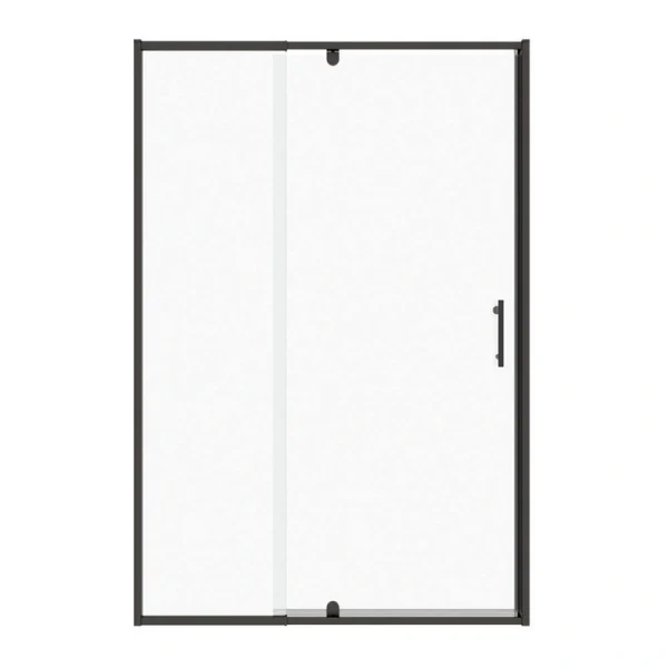 JimsMaison 60 in. W x 71 in. H Pivot Framed Shower Door in Matte Black Finish with Tempered Glass