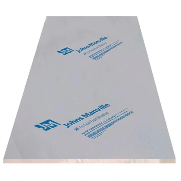 Johns Manville R-13 (16 PSI) Foil-Faced Polyiso Foam Board Insulation 2″ x 4′ x 8′