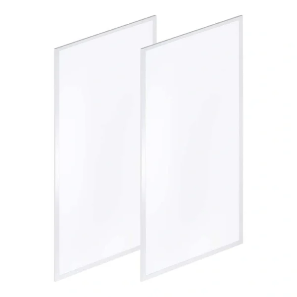 JONATHAN Y 2 ft. x 4 ft. Skylight 50-Watt 5500 Lumens Dimmable Integrated LED Flat Panel Light with 5000K, White (Set of 2)