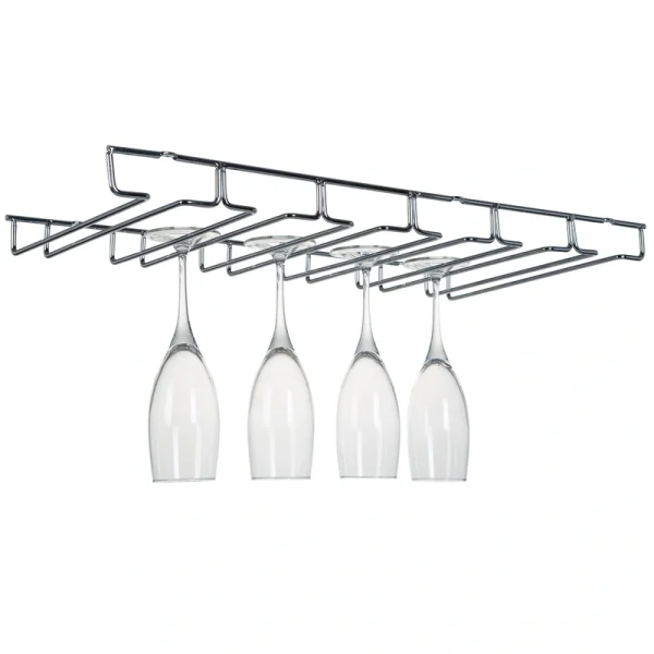 Kitchen Details Casual Chrome Metal China Cabinet with Wine Storage