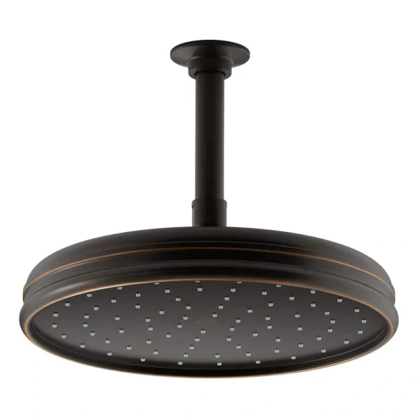 KOHLER 1-Spray Patterns 10.4 in. Ceiling Mount Rain Fixed Shower Head in Oil-Rubbed Bronze