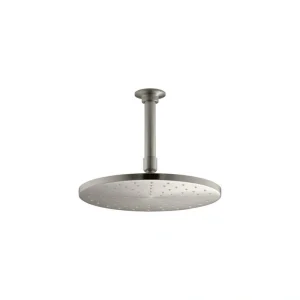 KOHLER 1-Spray Patterns 10 in. Single Ceiling Mount Rain Fixed Shower Head in Vibrant Brushed Nickel