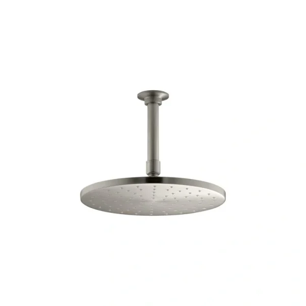 KOHLER 1-Spray Patterns 10 in. Single Ceiling Mount Rain Fixed Shower Head in Vibrant Brushed Nickel