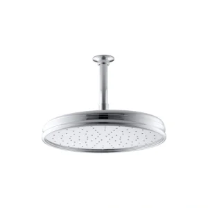 KOHLER 1-Spray Patterns 12 in. Ceiling Mount Rain Fixed Shower Head in Polished Chrome