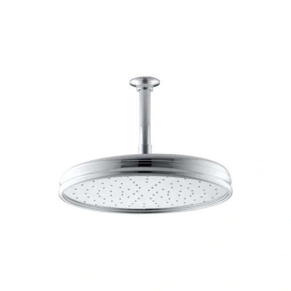 KOHLER 1-Spray Patterns 12 in. Ceiling Mount Rain Fixed Shower Head in Polished Chrome