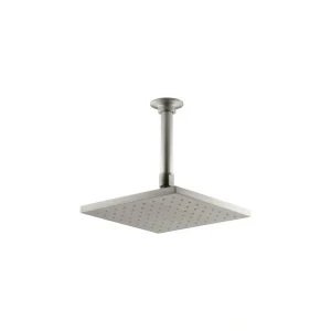 KOHLER 1-Spray Patterns 8 in. 1.75 GPM Ceiling Mount Rain Fixed Shower Head in Vibrant Brushed Nickel