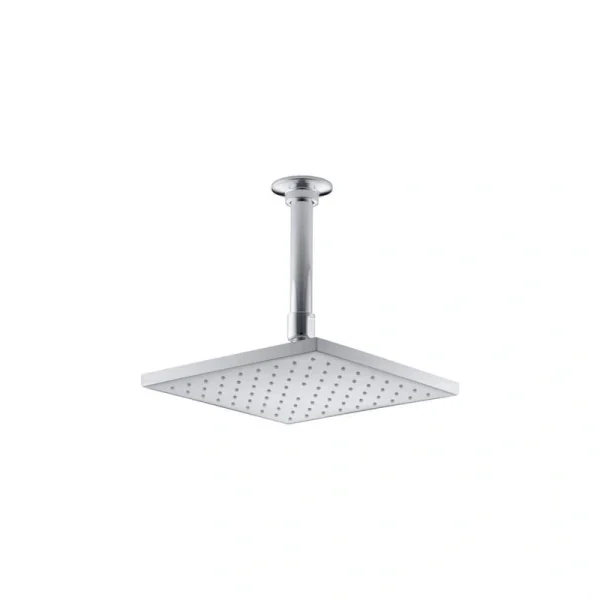 KOHLER 1-Spray Patterns 8 in. Ceiling Mount Rain Fixed Shower Head in Polished Chrome