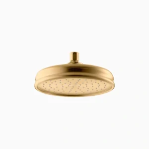 KOHLER 1-Spray Patterns with 1.75 GPM 8 in. Ceiling Mounted Fixed Shower Head in Vibrant Brushed Moderne Brass