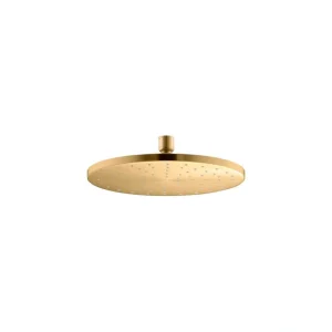KOHLER 1-Spray Patterns with 2.5 GPM 10 in. Ceiling Mount Fixed Shower Head in Vibrant Brushed Moderne Brass T726938546
