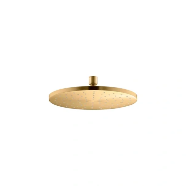 KOHLER 1-Spray Patterns with 2.5 GPM 10 in. Ceiling Mount Fixed Shower Head in Vibrant Brushed Moderne Brass T726938546