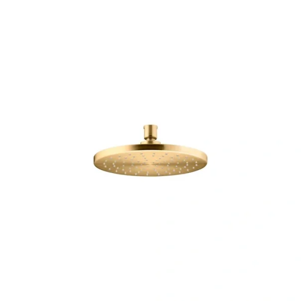 KOHLER 1-Spray Patterns with 2.5 GPM 8 in. Ceiling Mount Fixed Shower Head in Vibrant Brushed Moderne Brass T726938570