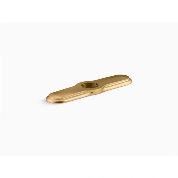 KOHLER 10.31 in. W Brass Escutcheon in Vibrant Brushed Modern Brass