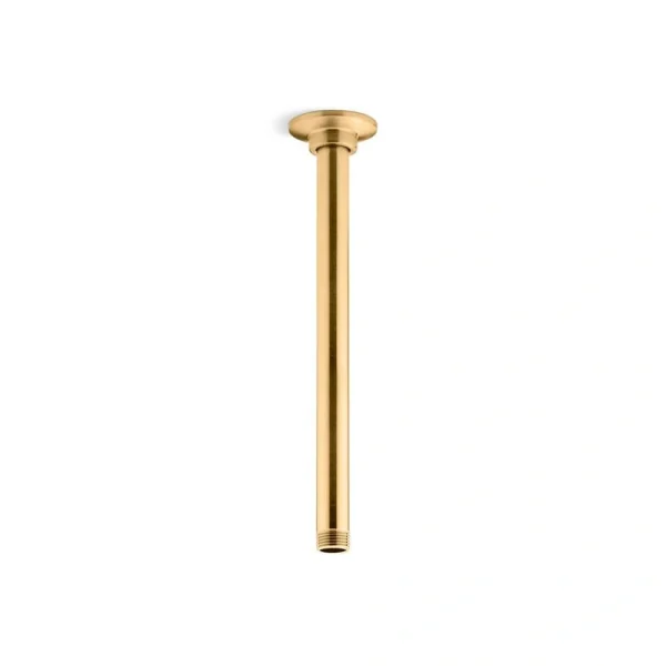 KOHLER 11.94 in. Ceiling Mount Shower Arm in Vibrant Brushed Moderne Brass