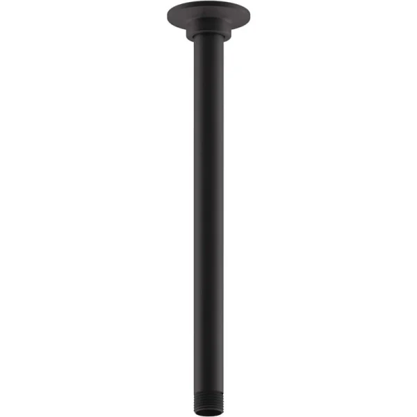 KOHLER 12 in. Ceiling Mount Rainhead Arm and Flange in Matte Black