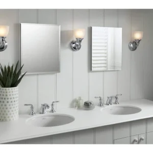 KOHLER 16 in. W x 20 in. H Single Door Recessed Medicine Cabinet with Mirror Interior