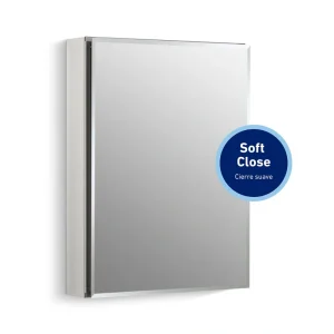 KOHLER 20-in x 26.125-in Surface/Recessed Mount Mirrored Soft Close Medicine Cabinet