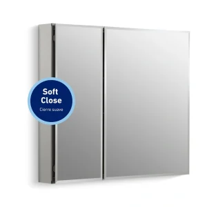 KOHLER 30-in x 26.125-in Surface/Recessed Mount Mirrored Soft Close Medicine Cabinet