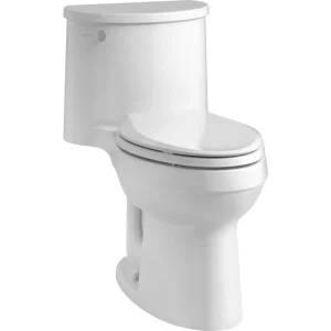 KOHLER Adair 12 in. Rough In 1-Piece 1.28 GPF Single Flush Elongated Toilet in White Seat Included