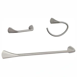 KOHLER Alteo 3-Piece Hardware Bundle with Towel Bar, Towel Ring and Toilet Paper Holder in Brushed Nickel
