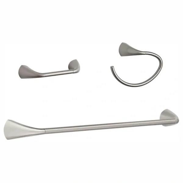 KOHLER Alteo 3-Piece Hardware Bundle with Towel Bar, Towel Ring and Toilet Paper Holder in Brushed Nickel