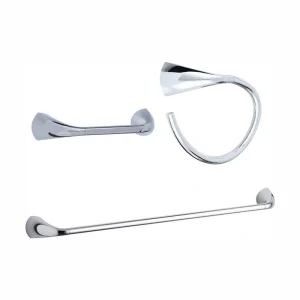 KOHLER Alteo 3-Piece Hardware Bundle with Towel Bar, Towel Ring and Toilet Paper Holder in Polished Chrome
