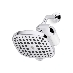 KOHLER Aquifer 3-Spray Patterns 1.75 GPM 8.8625 in. Wall-Mount Fixed Shower Head with Filtration System in Polished Chrome
