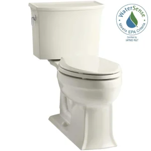 KOHLER Archer 12 in. Rough In 2-Piece 1.28 GPF Single Flush Elongated Toilet in Biscuit Seat Not Included