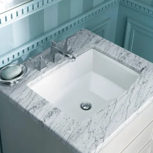 KOHLER Archer 19-7/8 in. Rectangle Undermount Bathroom Sink in White with Overflow Drain