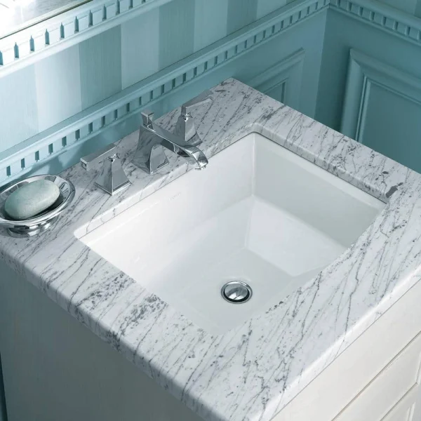 KOHLER Archer 19-7/8 in. Rectangle Undermount Bathroom Sink in White with Overflow Drain