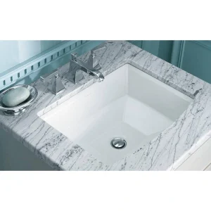KOHLER Archer 20 in. Vitreous China Undermount Bathroom Sink in White with Overflow Drain