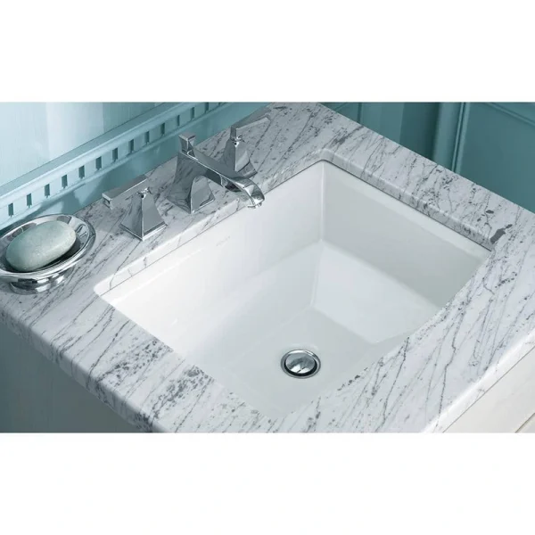 KOHLER Archer 20 in. Vitreous China Undermount Bathroom Sink in White with Overflow Drain