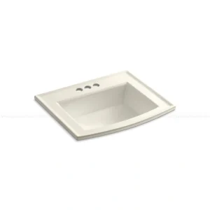 KOHLER Archer 22-3/4 in. Drop-In Vitreous China Bathroom Sink in Biscuit with Overflow Drain T726939171