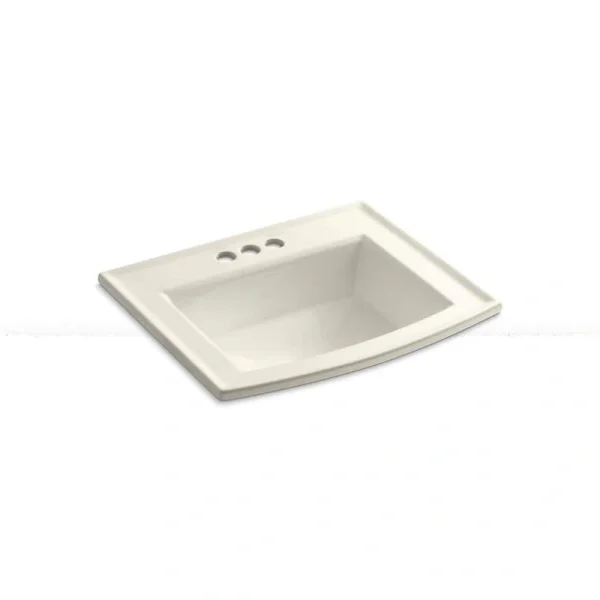 KOHLER Archer 22-3/4 in. Drop-In Vitreous China Bathroom Sink in Biscuit with Overflow Drain T726939171