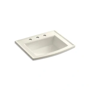 KOHLER Archer 22-3/4 in. Drop-In Vitreous China Bathroom Sink in Biscuit with Overflow Drain T726940142