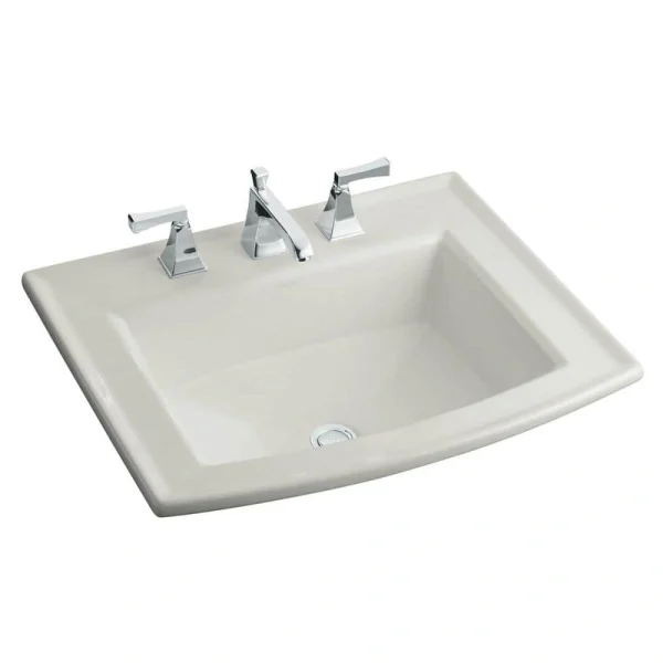 KOHLER Archer 22-3/4 in. Drop-In Vitreous China Bathroom Sink in Ice Grey with Overflow Drain T726939000