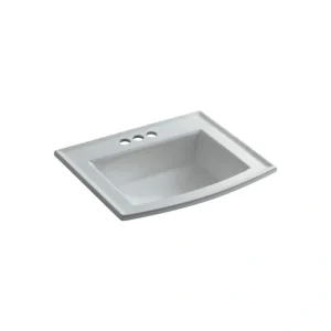 KOHLER Archer 22-3/4 in. Drop-In Vitreous China Bathroom Sink in Ice Grey with Overflow Drain T726939244