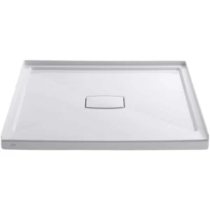 KOHLER Archer 48 in. x 48 in. Single Threshold Shower Base with Center Drain and Removable Drain Cover in White