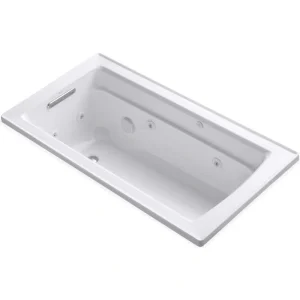 KOHLER Archer 5 ft. Acrylic Rectangular Drop-in Whirlpool Bathtub in White